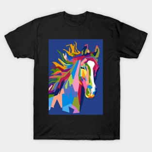 Abstract Geometric Horse in WPAP T-Shirt